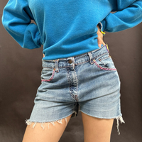*NEW* Zig Zag Levi's Cut Offs with Useless Chain Stitch