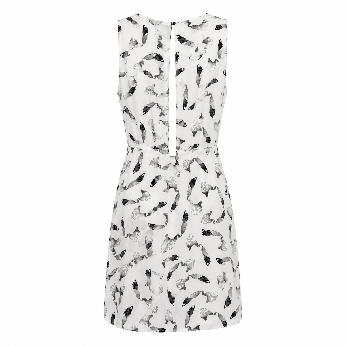 Silk Abstract Print Dress