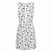 Silk Abstract Print Dress