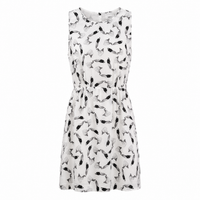 Silk Abstract Print Dress