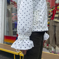 Ginny & Me Flared Windbreaker Off White Polka Dot