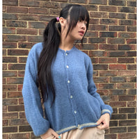 *NEW STYLE* Denim Button-up Round Neck Cardi