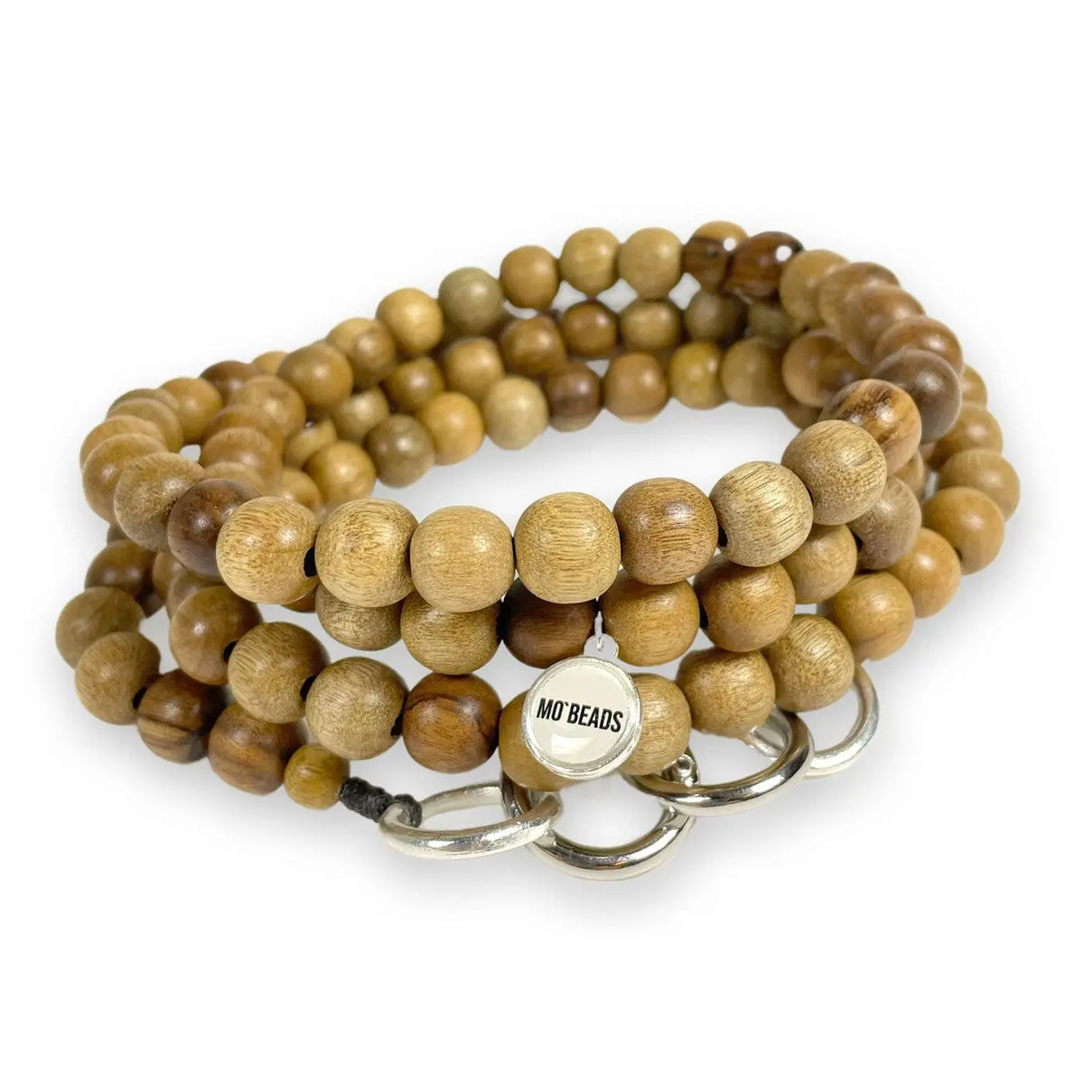 Natural (dark) Beaded Phone Cord