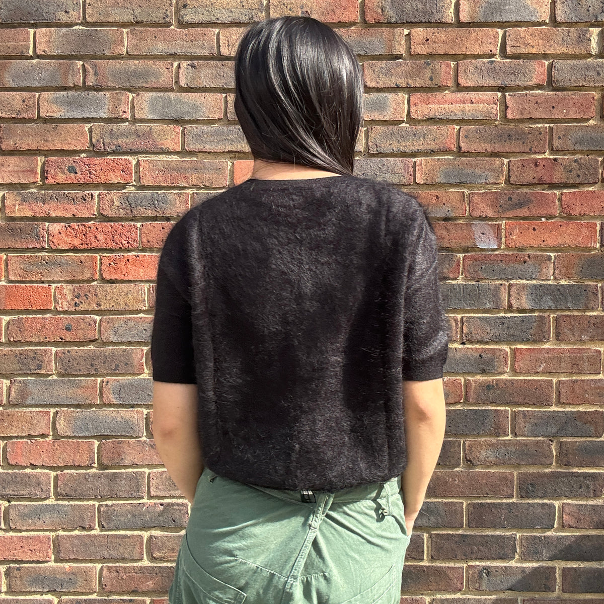 Amaya Brushed Cashmere Jumper Black