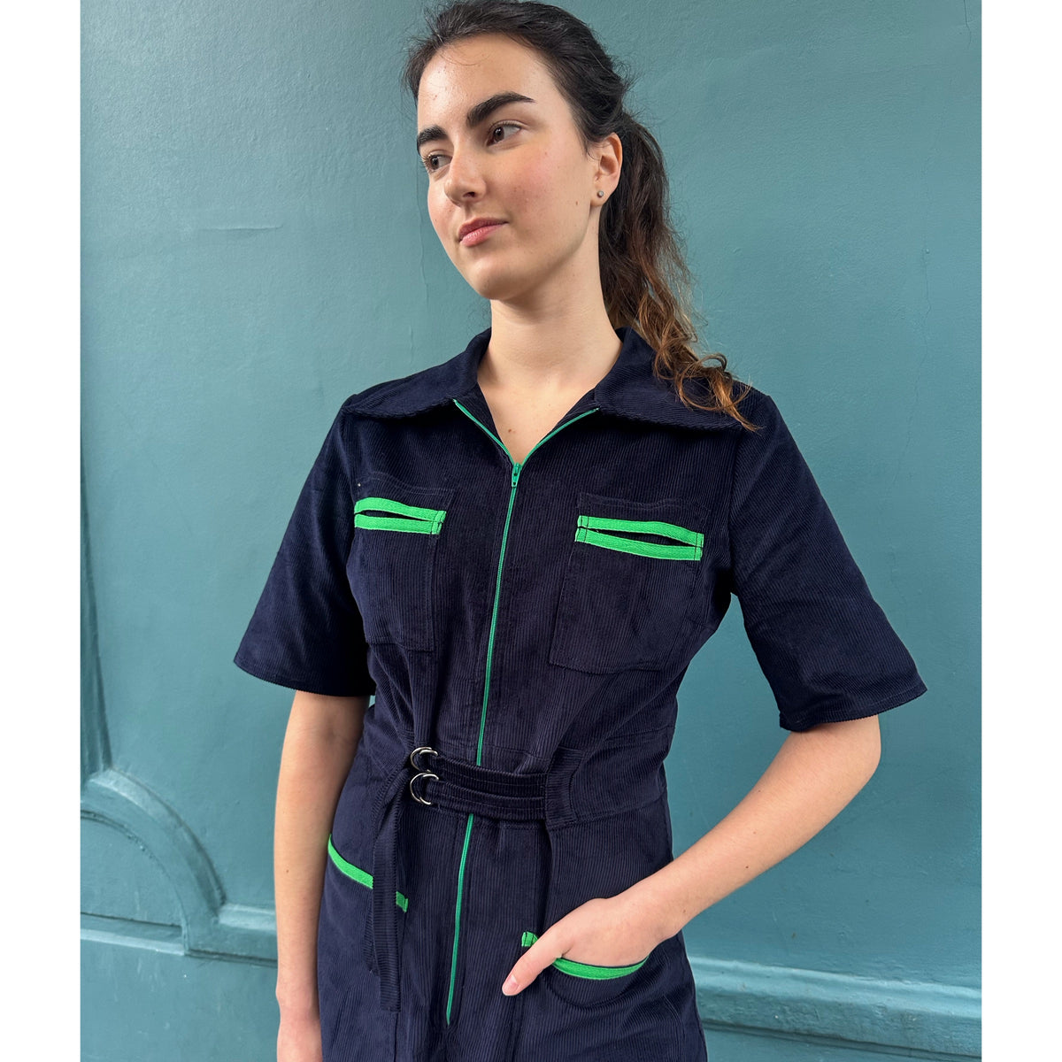 *NEW COLOUR* Cord Shirt Dress Navy