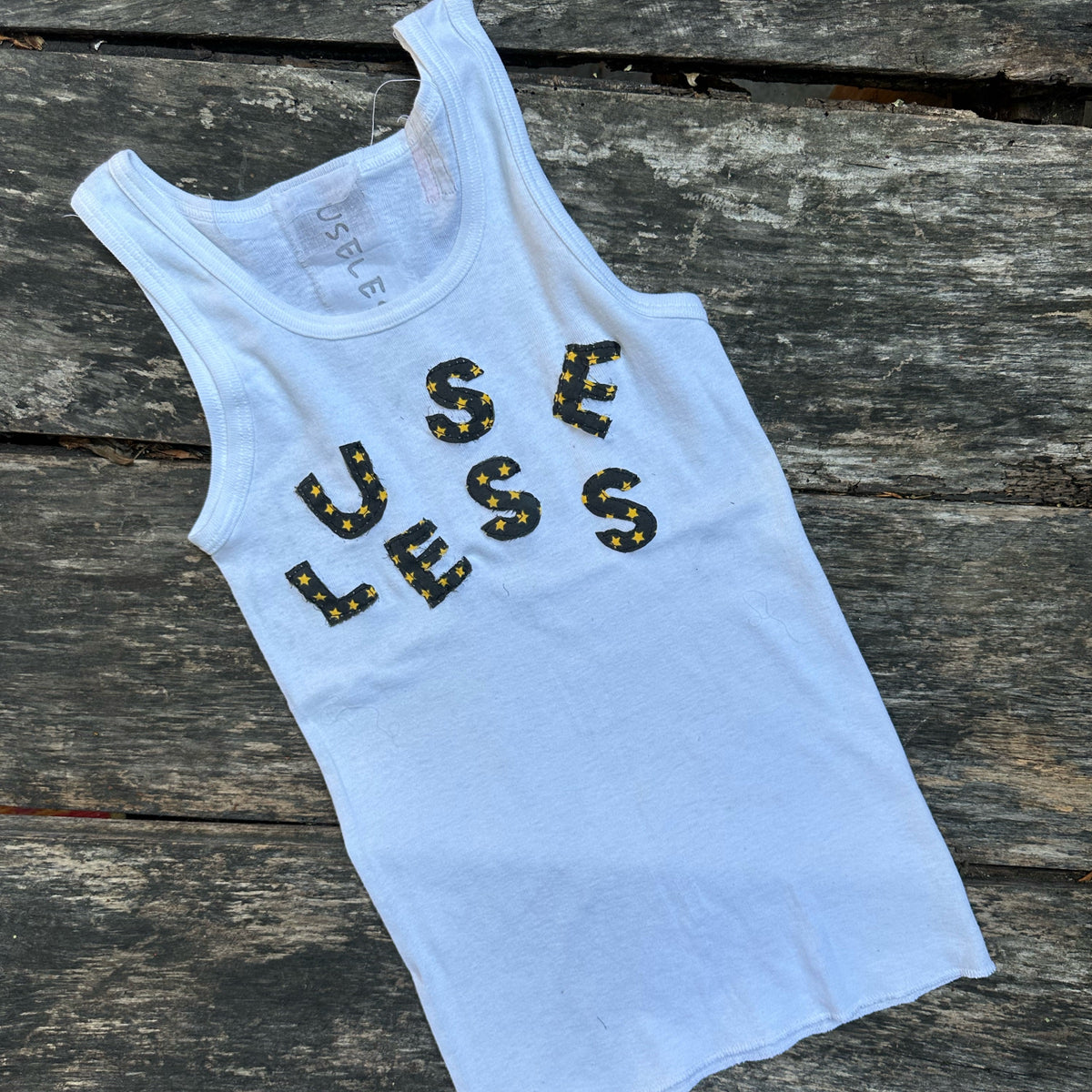 *NEW* White Tank Appliqué Logo