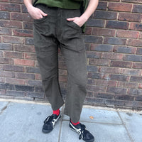*NEW COLOUR* Cord Barrel Pant Olive