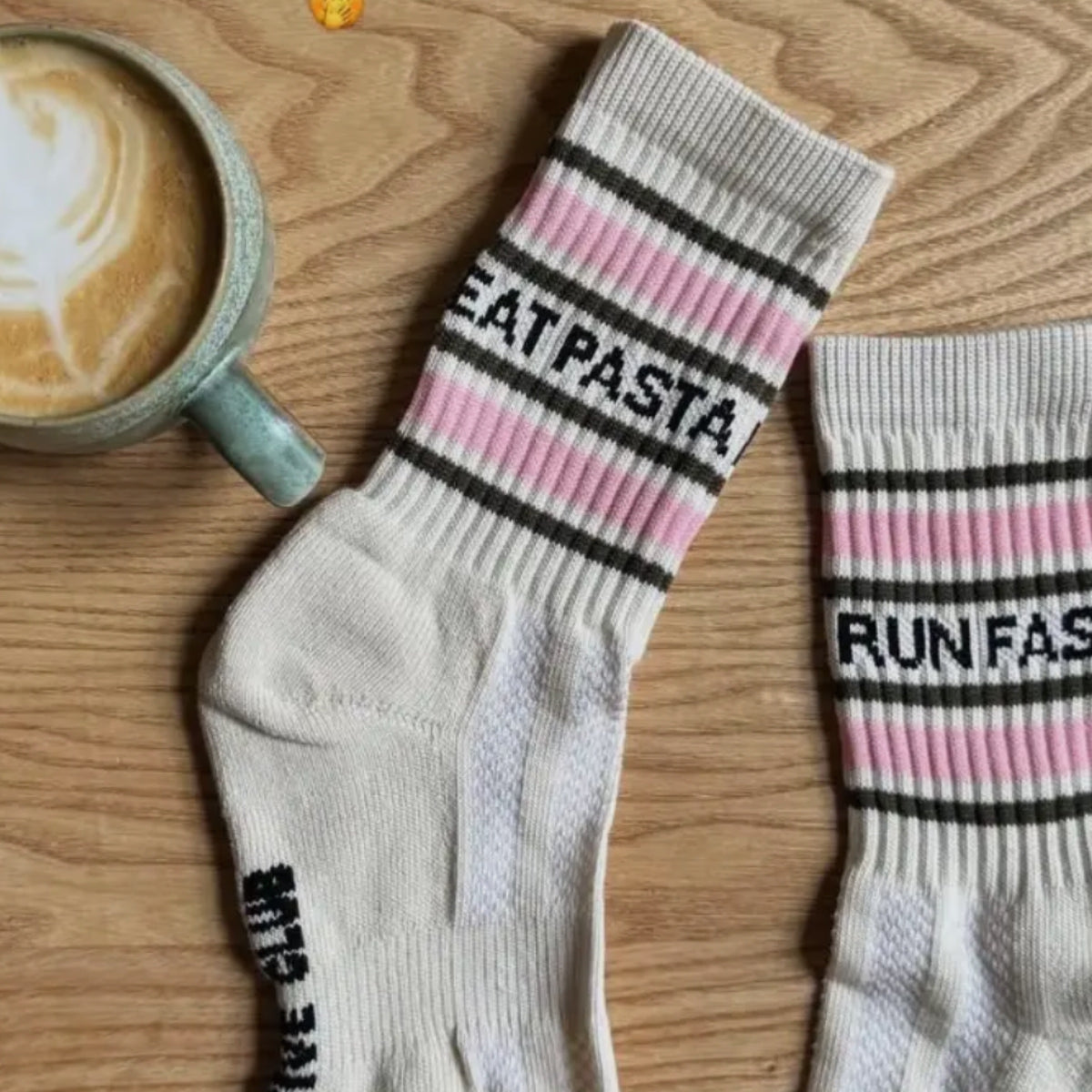 *NEW* Slogan Socks Eat Pasta