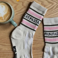 *NEW* Slogan Socks Eat Pasta