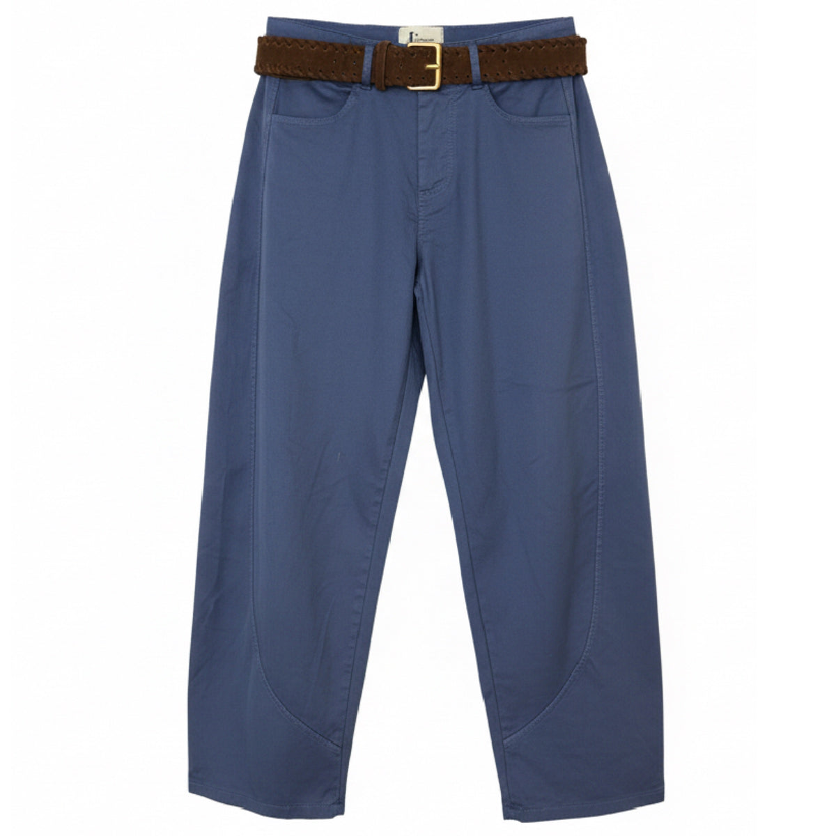 Belted Cotton Barrel Navy