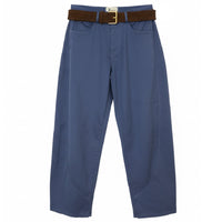 Belted Cotton Barrel Navy