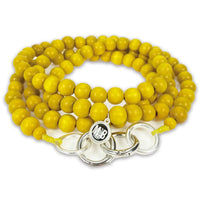 Sun Yellow Beaded Phone Cord