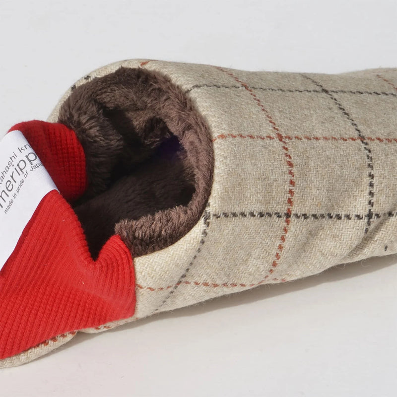 *NEW* Slippers Reversible Cream Plaid x Wool