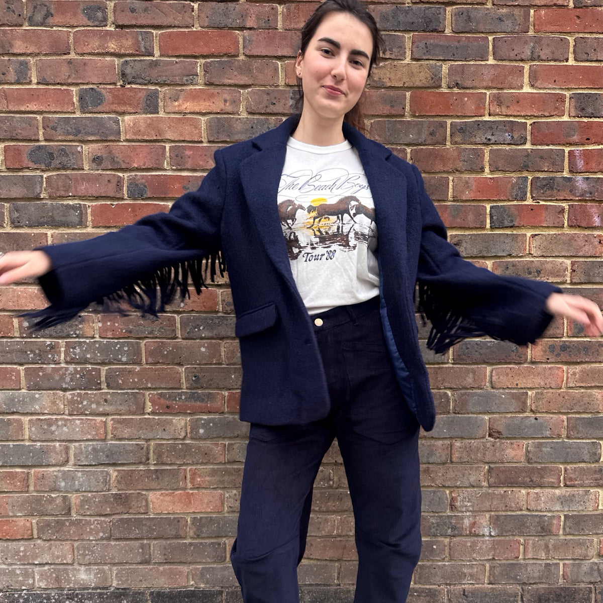 *NEW STYLE* Fringe Jacket Navy