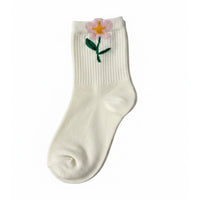 Flower Sock Off White