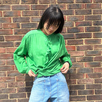 *RESTOCK* Lightweight Ruffle Shirt Grass