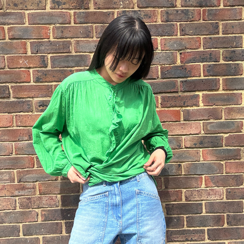 *NEW COLOUR* Lightweight Ruffle Shirt Grass