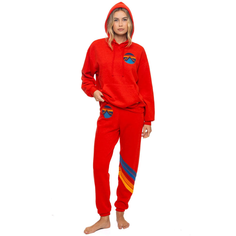 All Seasons Circle Pullover Hoodie Relaxed Flash Red