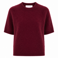 Jenna Brushed Cashmere Jumper Burgundy