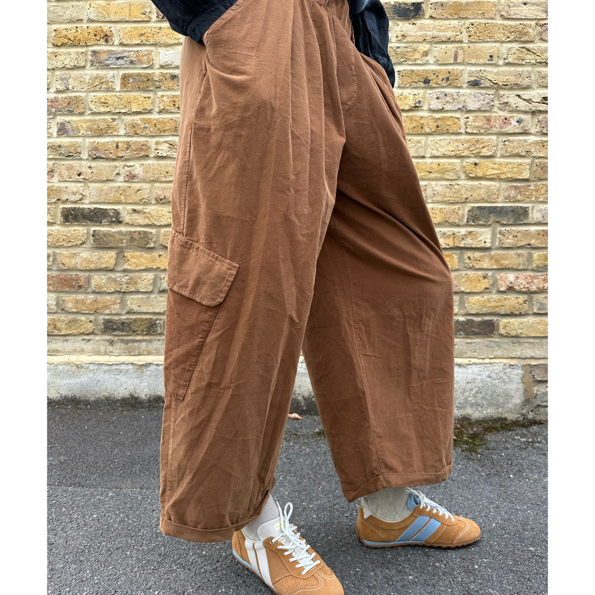 Baggy Needlecord Pants Camel