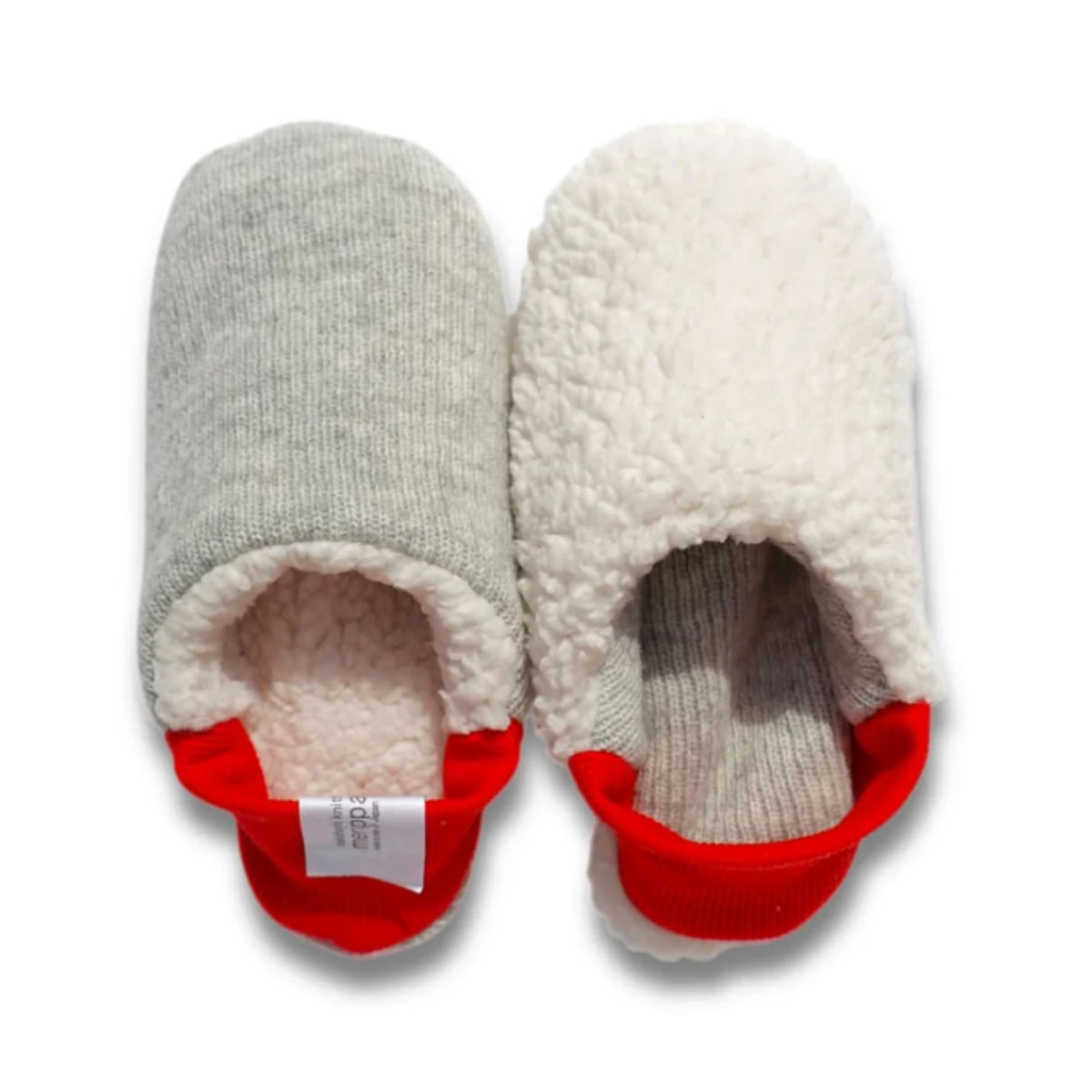 *NEW* Slippers Reversible Light Grey Knit x Wool