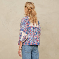 *LANDED!* Della Print Jacket Blue & Pink