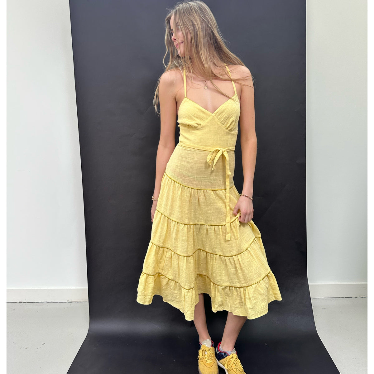 *RESTOCK* Cross-Back Dress Yellow