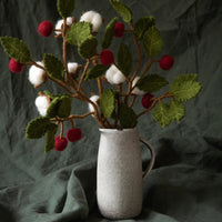Felted Branch + Dusty Red Apples