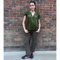 *NEW COLOUR* Cord Barrel Pant Olive