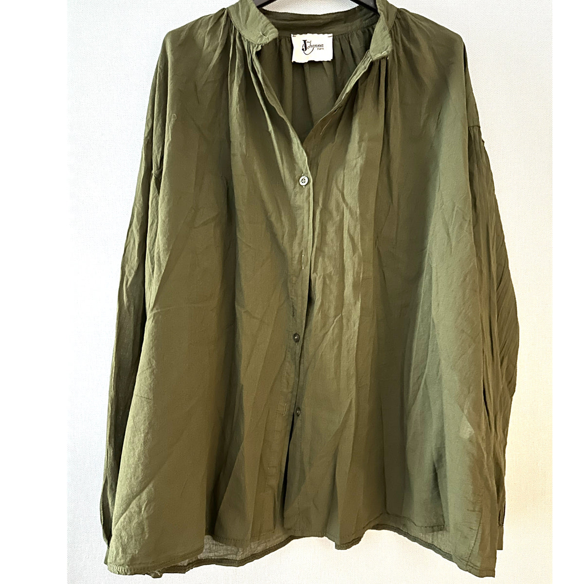 *NEW COLOUR* Johanna Lightweight Cotton Shirt Olive