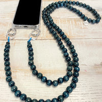 Petrol Beaded Phone Cord