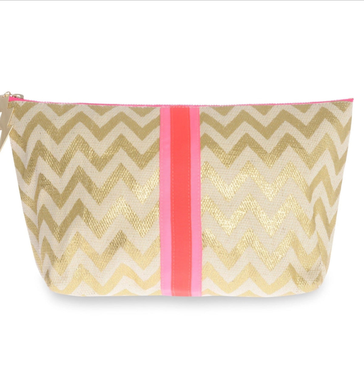 *NEW* Large Gold Zig Zag Bag