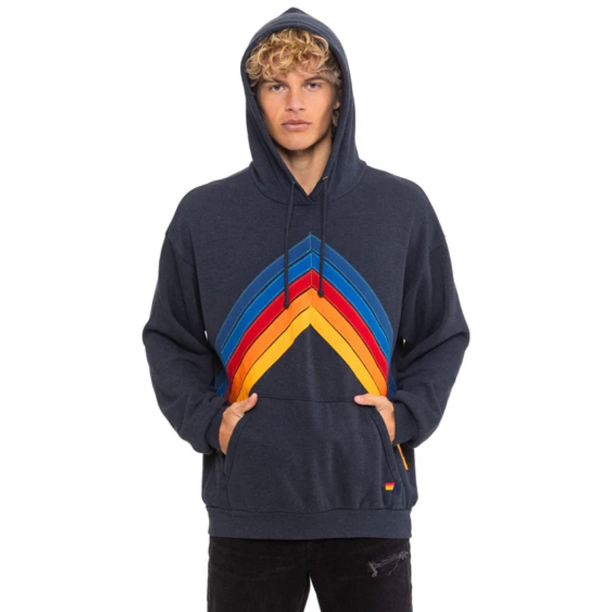 Mountain Stitch Pullover Hoodie Relaxed Charcoal