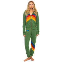 Mountain Stitch Chevron Zip Hoodie Palm