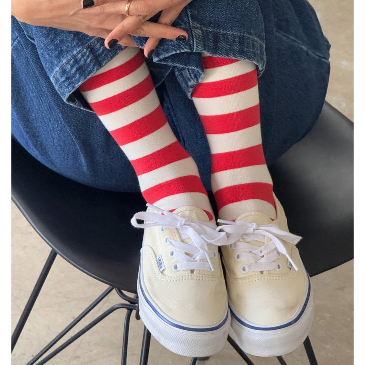 *NEW* Le Bon Shoppe Wally Socks Red Stripe