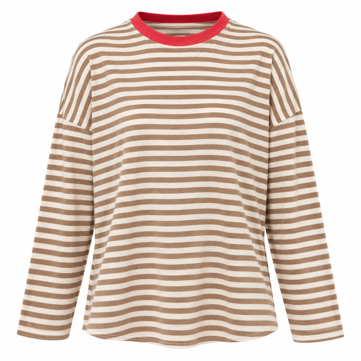 Camel Stripe Long Sleeve T