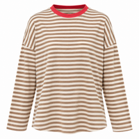 Camel Stripe Long Sleeve T