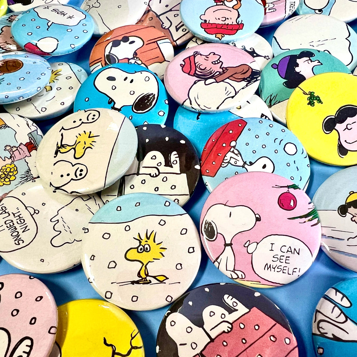 Upcycled Christmas Peanuts Badge