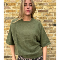 Jenna Brushed Cashmere Jumper Dark Moss