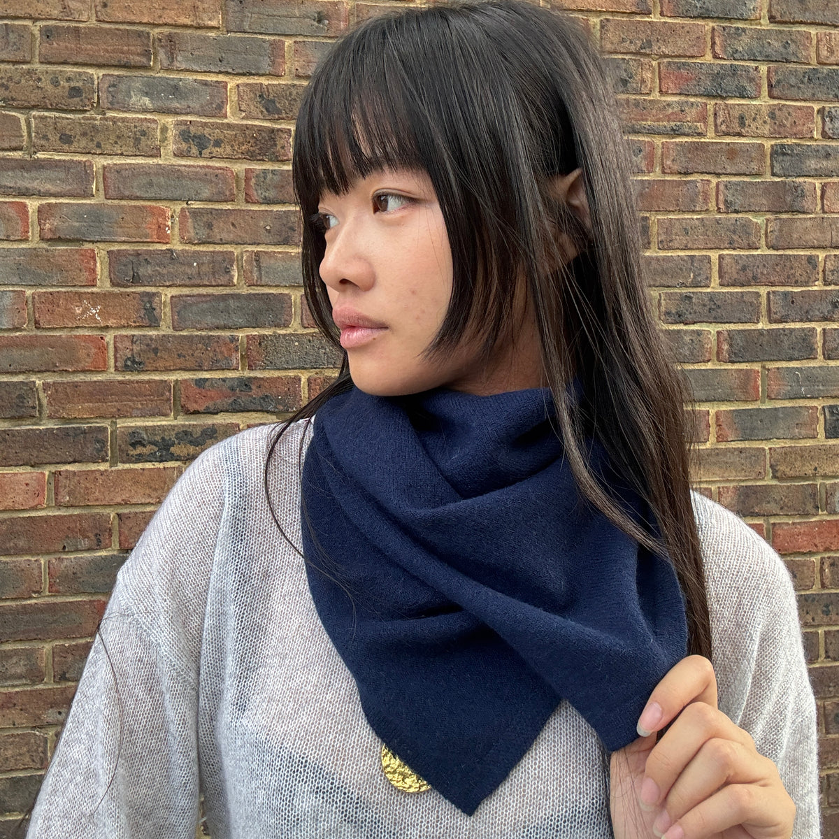 Cashmere Bandana Navy