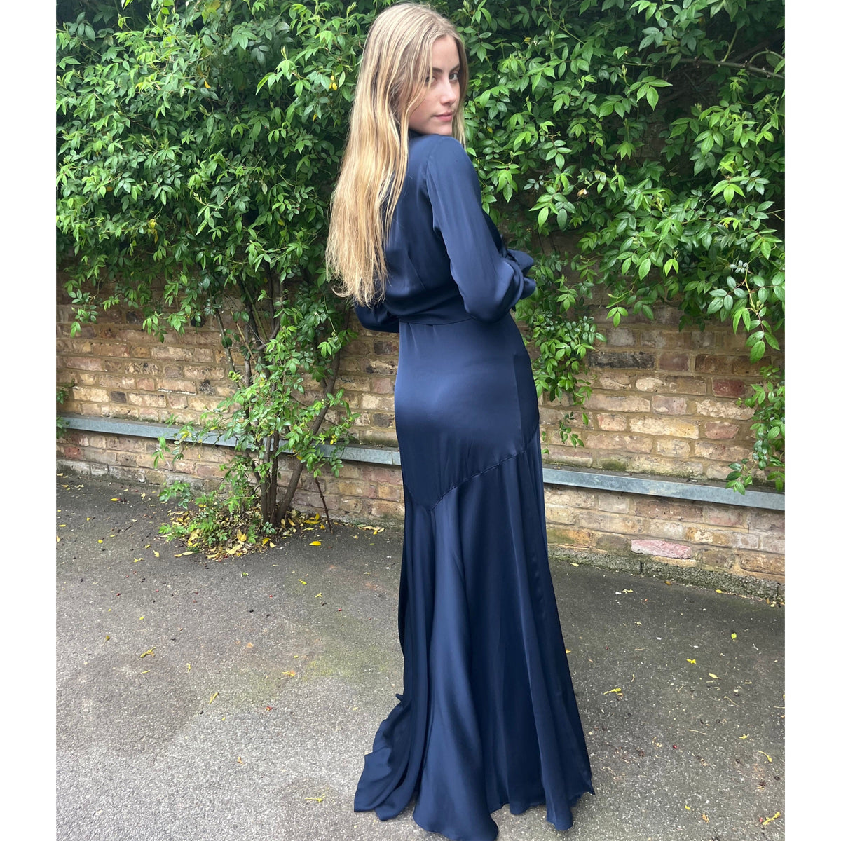Silk95 Mar A Lago Evening Dress Navy