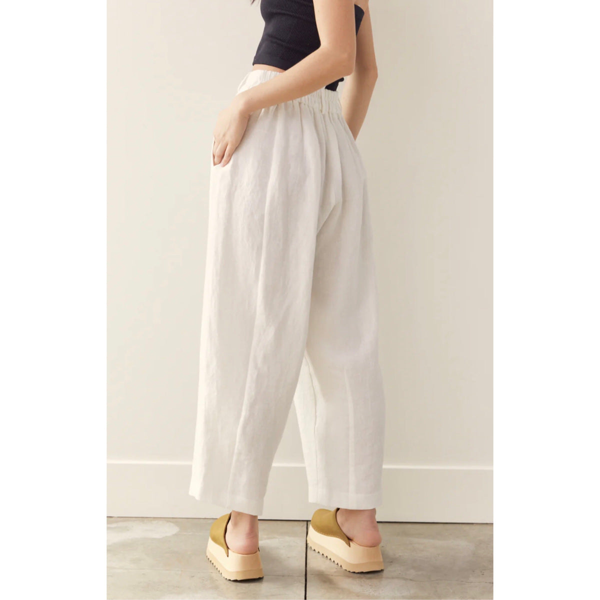 Amente Linen Seamed Pants