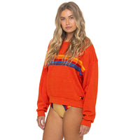 5 Stripe Relaxed Crew S'Shirt Vintage Orange