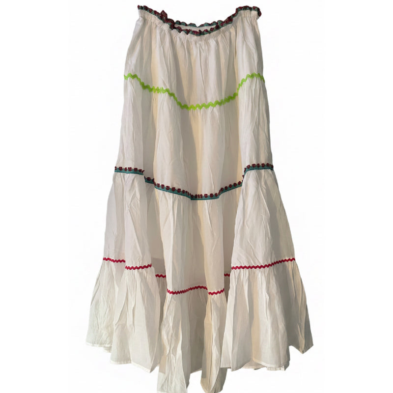 *NEW STYLE* Ric Rac Skirt White