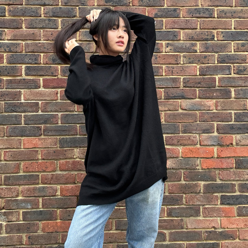 *NEW* Absolut Cashmere Extra Long Turtle Neck Black