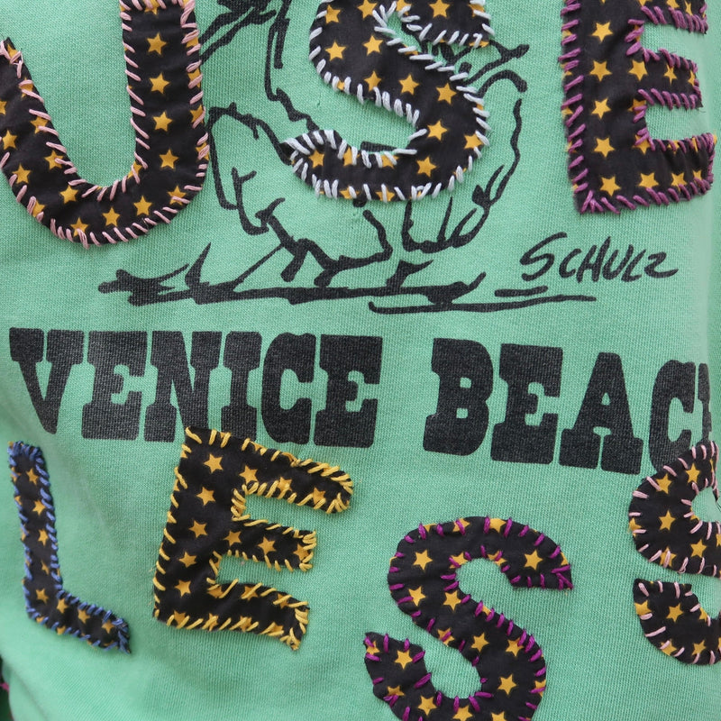 Useless Upcycled Snoopy Green Sweat