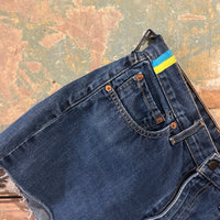 *NEW* Levi's Cut Offs + Orange Stripe
