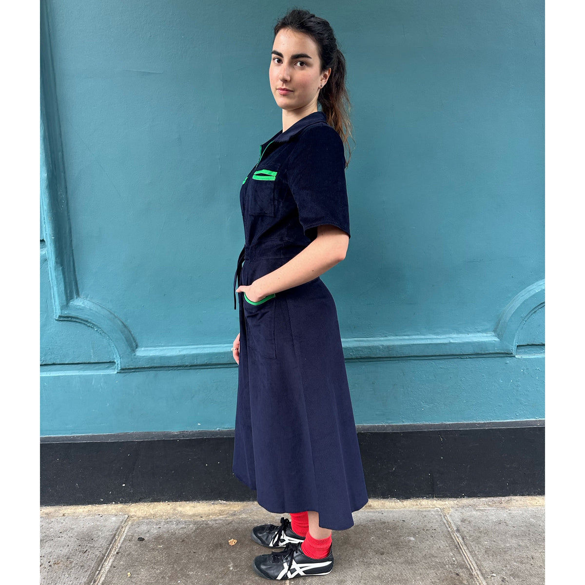 *NEW COLOUR* Cord Shirt Dress Navy