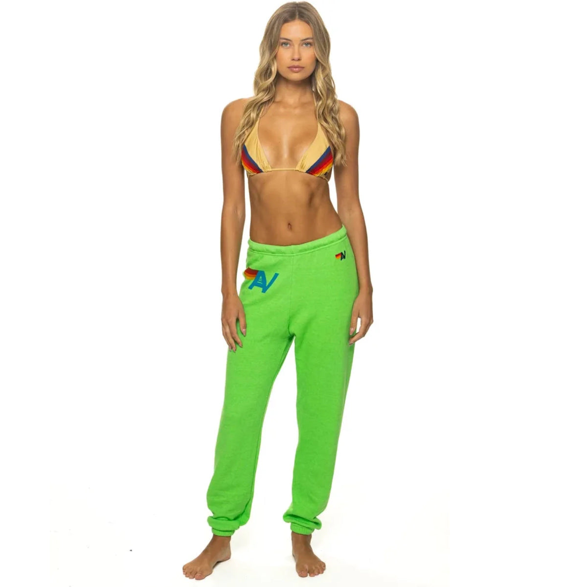 AV Logo Sweatpants Neon Lime