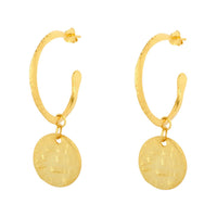 Esmerelda Gold Hoop and Coin Earrings